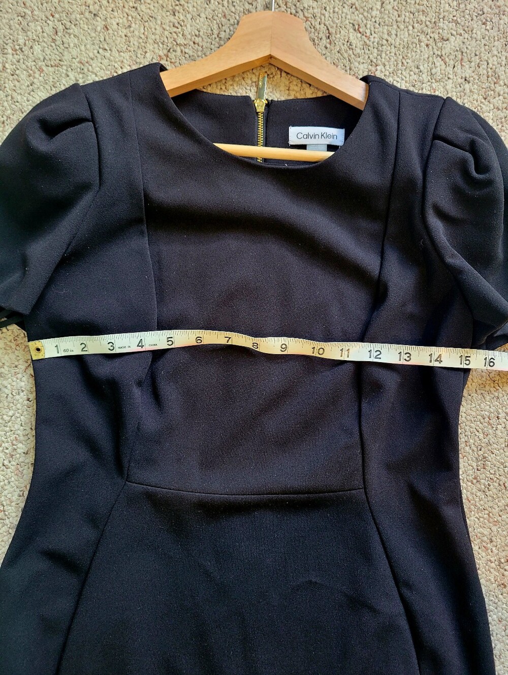 Calvin Klein Black Knee-length, Short-sleeved, Dress Sz 8